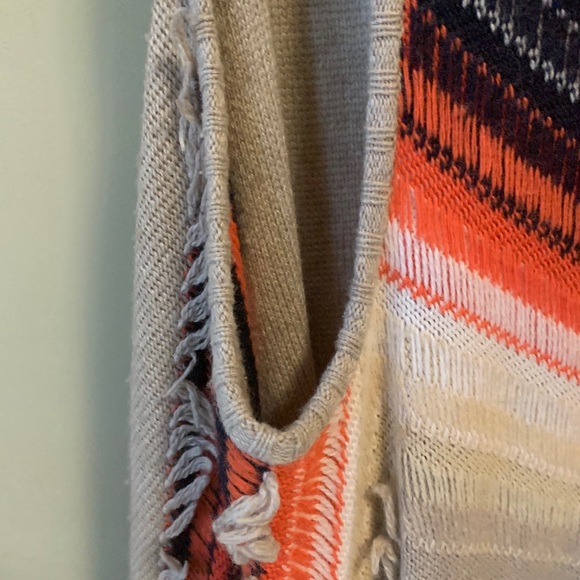 Ella Moss Deva Vest Fringe Tribal Knit Cardigan XS - Picture 8 of 14